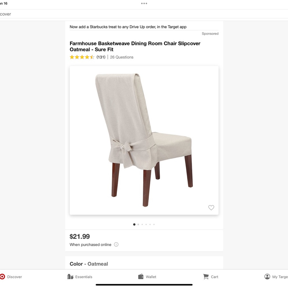 Dining chair slipcovers - Set of 6